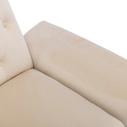 COOLMORE Velvet Accent Chair with Adjustable Armrests and Backrest, Button Tufted Lounge Chair, Single Recliner Armchair with Ottoman-海智集-Default-