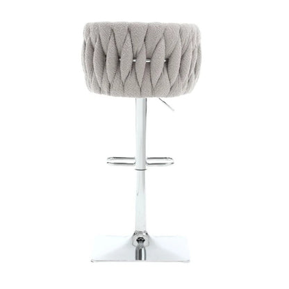 COOLMORE Vintage Bar Stools with Back and Footrest Counter Height Dining Chairs 2PC/SET-海智集-Default-