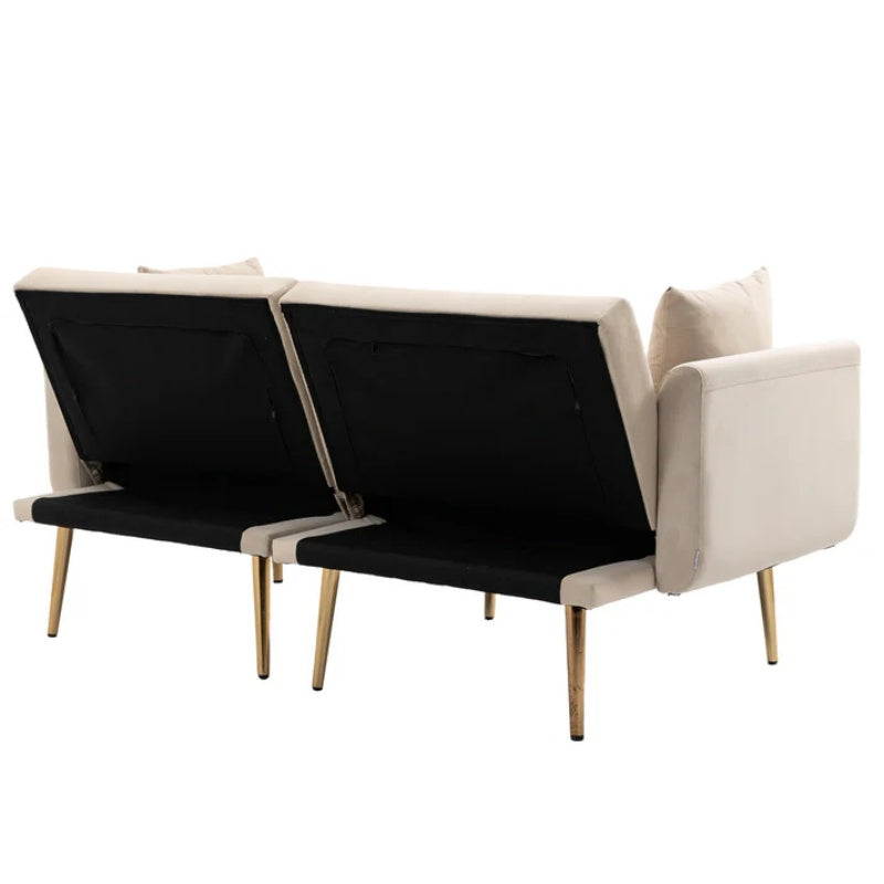 COOLMORE Velvet Sofa , Accent sofa .loveseat sofa with metal feet-海智集-Default-