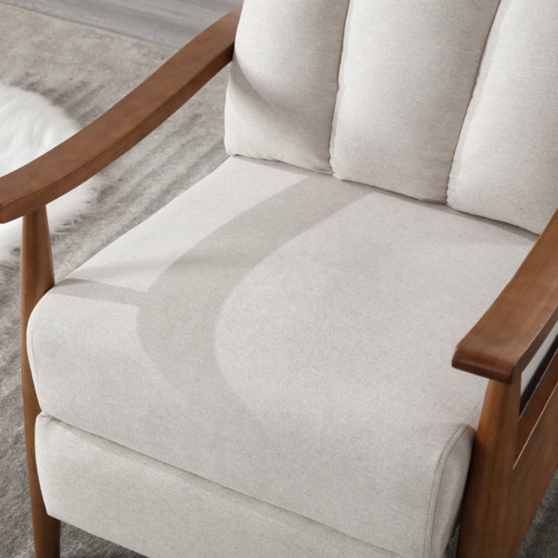 COOLMORE Wood Frame Armchair, Modern Accent Chair Lounge Chair for Living Room-海智集-Default-