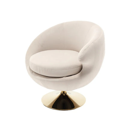 360 Degree Swivel Cuddle Barrel Accent Chairs, Round Armchairs with Wide Upholstered, Fluffy Fabric Chair for Living Room, Bedroom, Office, Waiting Rooms-海智集-Default-