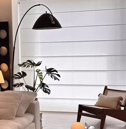 Smart electric Roman blinds, linen curtains, fully light-blocking day and night, bedroom, living room, balcony, French-style lifting and folding roller blinds-海智集-