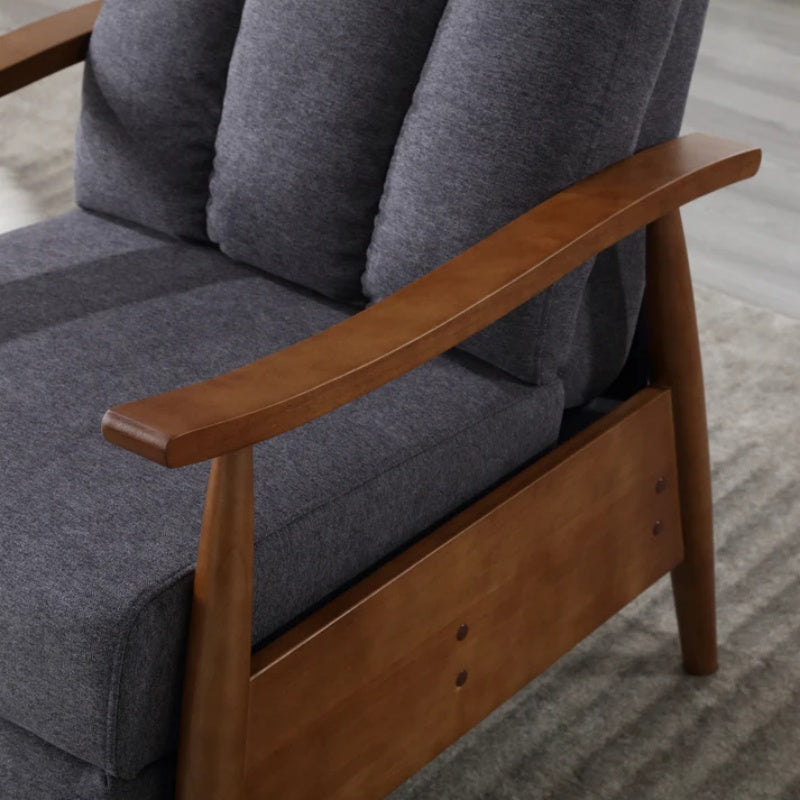 COOLMORE Wood Frame Armchair, Modern Accent Chair Lounge Chair for Living Room-海智集-Default-