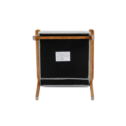 Accent Chairs Set of 2 with Side Table, Mid Century Modern Accent Chair, Wood and Fabric Armchairs Side Chair, Lounge Reading Comfy Arm Chair for Living Room, Bedroom, Office-海智集-Default-