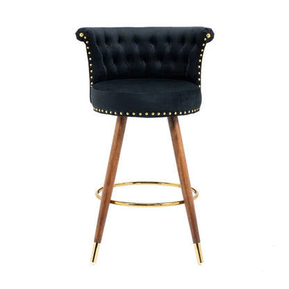COOLMORE Swivel Bar Stools with Backrest Footrest ，with a fixed height of 360 degrees-海智集-Default-