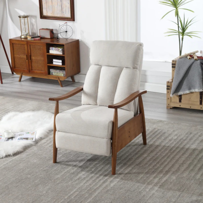 COOLMORE Wood Frame Armchair, Modern Accent Chair Lounge Chair for Living Room-海智集-Default-