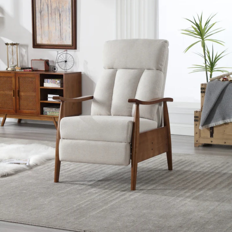 COOLMORE Wood Frame Armchair, Modern Accent Chair Lounge Chair for Living Room-海智集-Default-