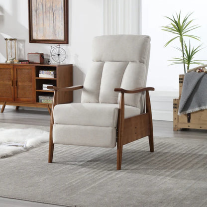 COOLMORE Wood Frame Armchair, Modern Accent Chair Lounge Chair for Living Room-海智集-Default-