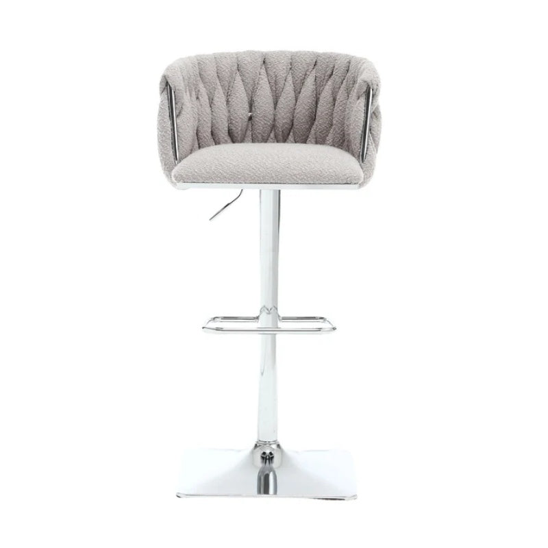 COOLMORE Vintage Bar Stools with Back and Footrest Counter Height Dining Chairs 2PC/SET-海智集-Default-