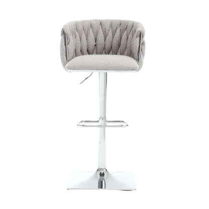 COOLMORE Vintage Bar Stools with Back and Footrest Counter Height Dining Chairs 2PC/SET-海智集-Default-
