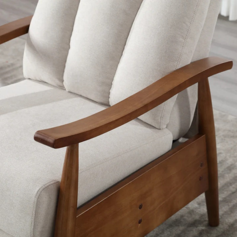 COOLMORE Wood Frame Armchair, Modern Accent Chair Lounge Chair for Living Room-海智集-Default-