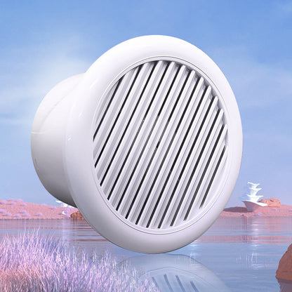 Manufacturer Custom Processing Round Ventilation Fan Bathroom Kitchen Exhaust Double Layer Louver Ceiling Mount-Kitchen & Bathroom-海智集-Round 60mm white model-