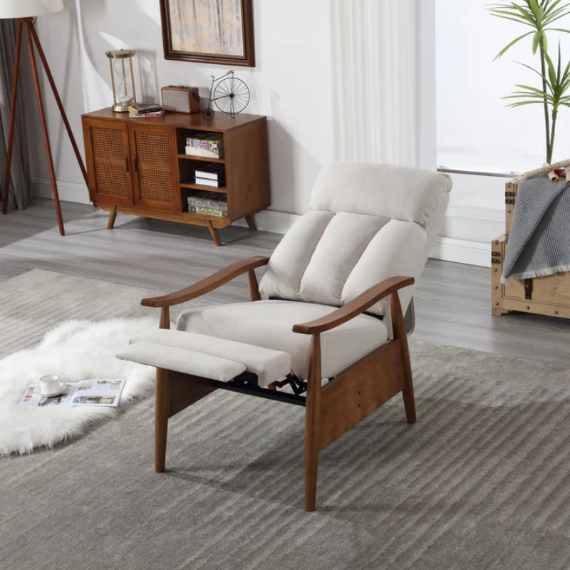 COOLMORE Wood Frame Armchair, Modern Accent Chair Lounge Chair for Living Room-海智集-Default-
