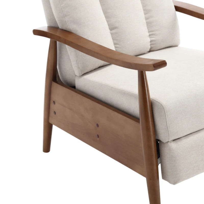 COOLMORE Wood Frame Armchair, Modern Accent Chair Lounge Chair for Living Room-海智集-Default-