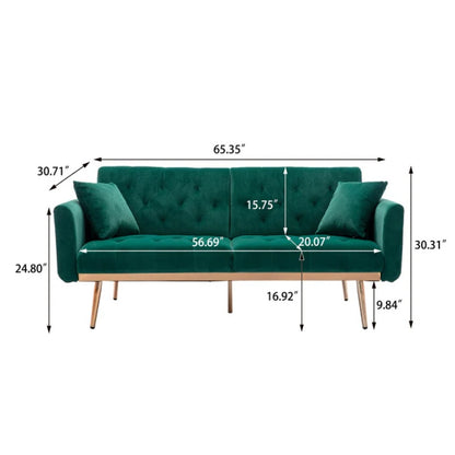 COOLMORE Velvet Sofa , Accent sofa .loveseat sofa with metal feet-海智集-Default-