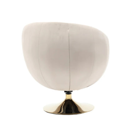 360 Degree Swivel Cuddle Barrel Accent Chairs, Round Armchairs with Wide Upholstered, Fluffy Fabric Chair for Living Room, Bedroom, Office, Waiting Rooms-海智集-Default-
