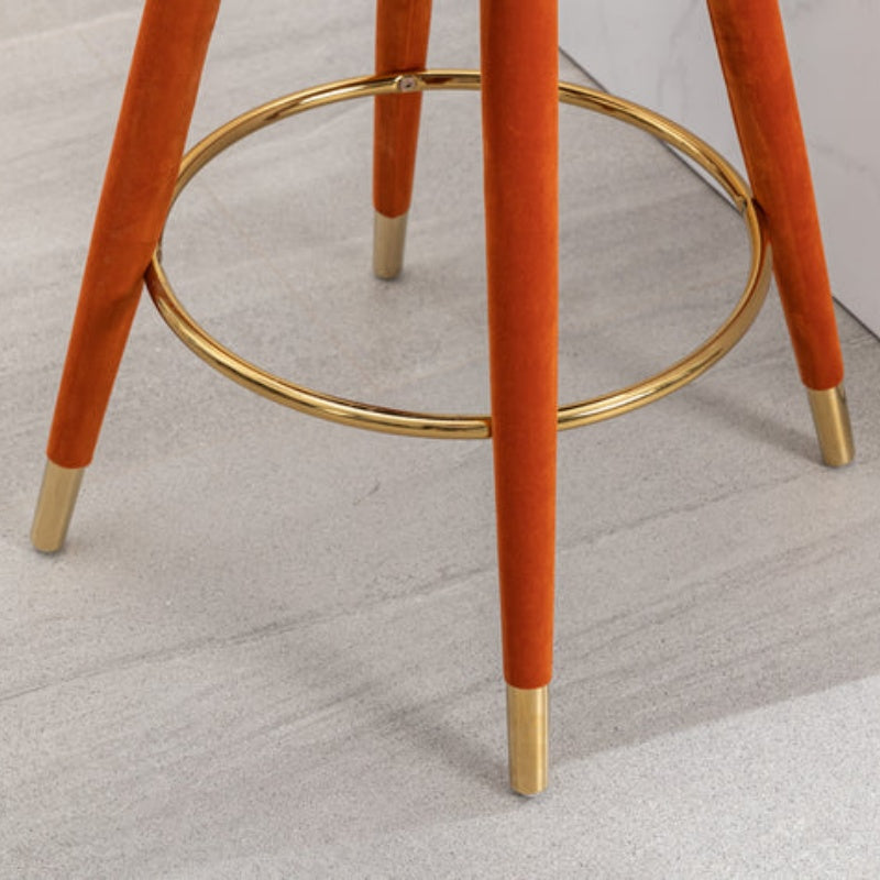 COOLMORE Counter Height Bar Stools Set of 2 for Kitchen Counter Solid Wood Legs with a fixed height of 360 degrees-海智集-Default-