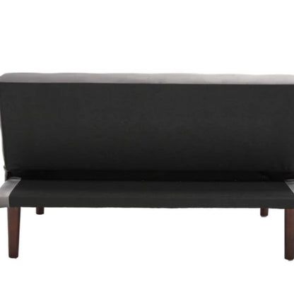 Foldable Fashion Sofa Bed High End Flannel Fabric Back Adjustable Sofa Recliner Futon, Modern Fashion Sofa with Charging Port, Suitable for Living Room Bedroom Office (Gray)-海智集-Default-