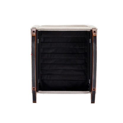 High Back Rocking Chair Nursery Chair .Comfortable Rocker Fabric Padded Seat .Modern High Back Armchair-海智集-Default-