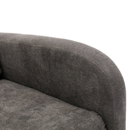 High Back Rocking Chair Nursery Chair .Comfortable Rocker Fabric Padded Seat .Modern High Back Armchair-海智集-Default-