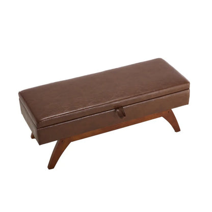 COOLMORE Teddy wool fabric, solid wood feet for solid weighing, and bed end stool with storage function-海智集-Default-