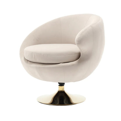 360 Degree Swivel Cuddle Barrel Accent Chairs, Round Armchairs with Wide Upholstered, Fluffy Fabric Chair for Living Room, Bedroom, Office, Waiting Rooms-海智集-Default-