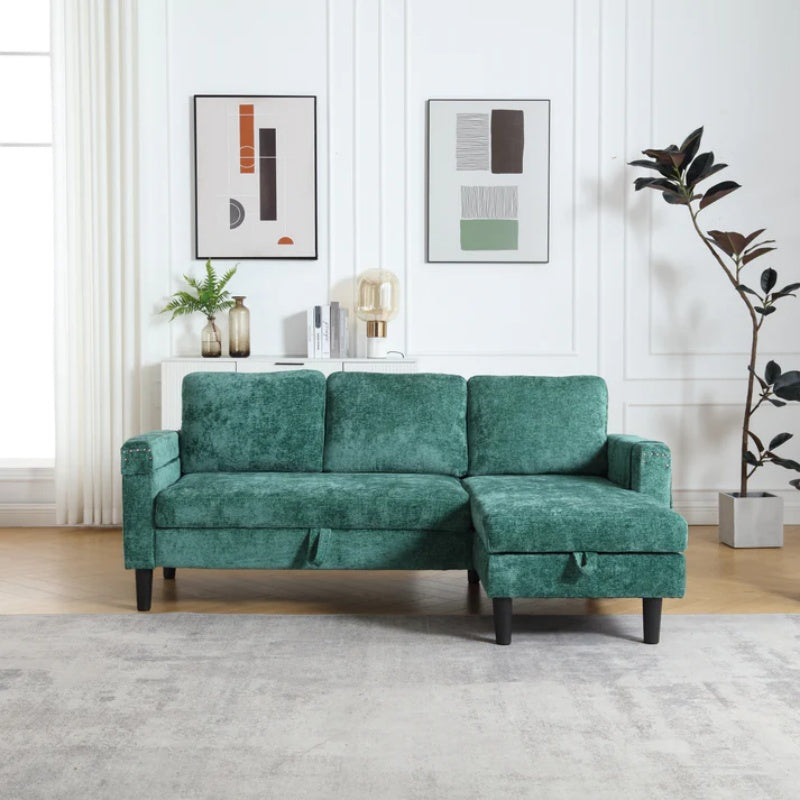 UNITED Sectional Sofa Reversible Sectional Sleeper Sectional Sofa with Storage Chaise-海智集-Default-