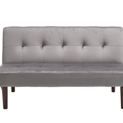 Foldable Fashion Sofa Bed High End Flannel Fabric Back Adjustable Sofa Recliner Futon, Modern Fashion Sofa with Charging Port, Suitable for Living Room Bedroom Office (Gray)-海智集-Default-