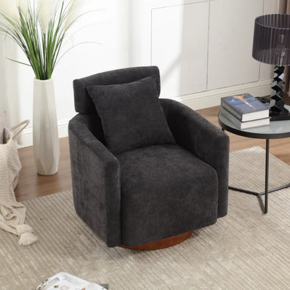 COOLMORE 360 degree rotation design, multi-gear adjustment backrest, soft and comfortable chenille fabric, ergonomic design of the living room chair-海智集-Default-