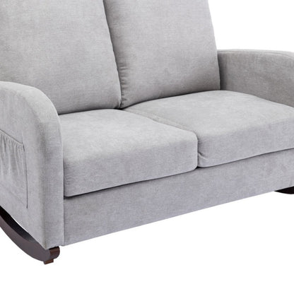 COOLMORE Rocking Chair Upholstered Mid Century Modern Rocker Oversized Wingback Armchair for Living Room-海智集-Default-