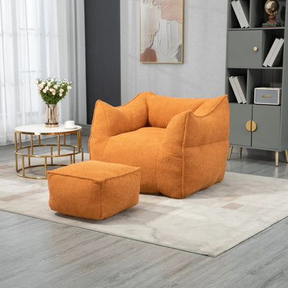 COOLMORE Bean Bag Chair Lazy Sofa/Footstool Durable Comfort Lounger High Back Bean Bag Chair Couch for Adults and Kids, Indoor & Outdoor-海智集-Default-