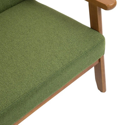 COOLMORE Mid-Century Modern Solid Loveseat Sofa Upholstered Linen Loveseat, 2-Seat Upholstered Loveseat Sofa Modern Couch-海智集-Default-