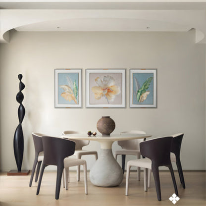 New Chinese Style Embroidered Wall Art - Handmade Silk Painting with Floral/Bird Designs, Framed Oriental Home Decor for Living Room & Bedroom-海智集-