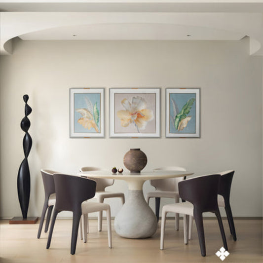 New Chinese Style Embroidered Wall Art - Handmade Silk Painting with Floral/Bird Designs, Framed Oriental Home Decor for Living Room & Bedroom-海智集-