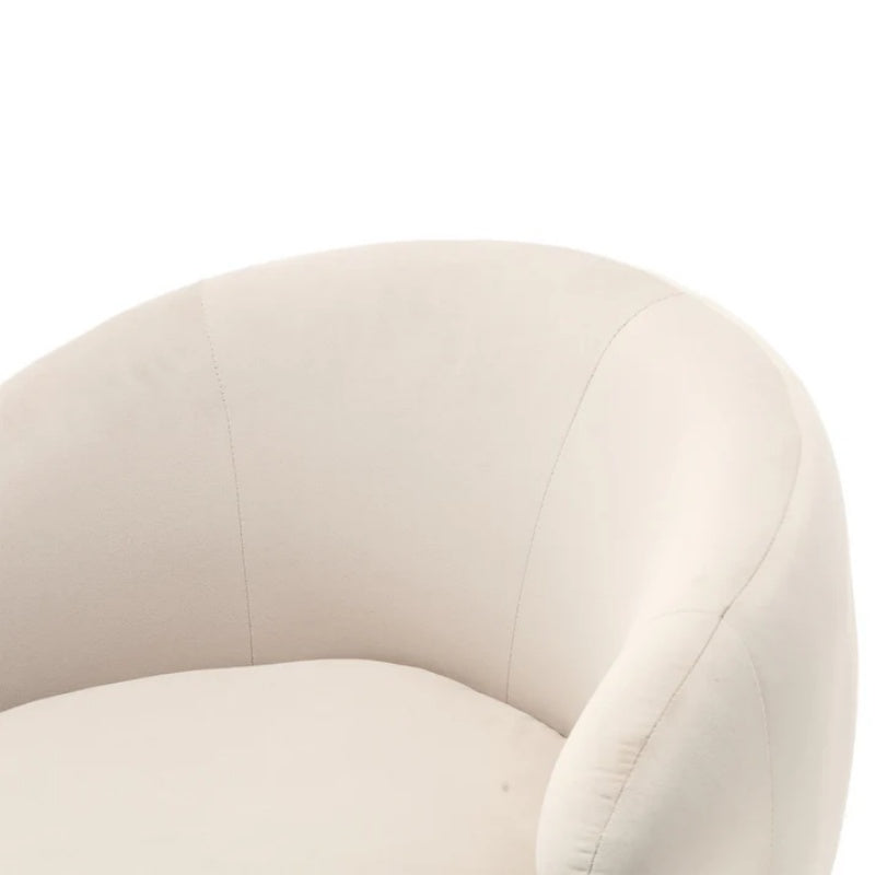 360 Degree Swivel Cuddle Barrel Accent Chairs, Round Armchairs with Wide Upholstered, Fluffy Fabric Chair for Living Room, Bedroom, Office, Waiting Rooms-海智集-Default-