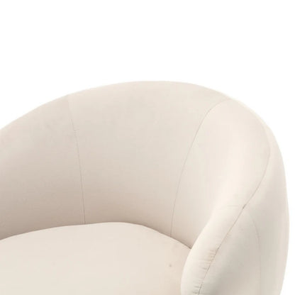 360 Degree Swivel Cuddle Barrel Accent Chairs, Round Armchairs with Wide Upholstered, Fluffy Fabric Chair for Living Room, Bedroom, Office, Waiting Rooms-海智集-Default-