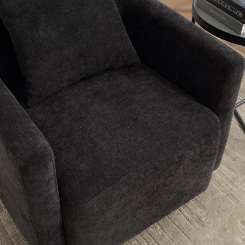COOLMORE 360 degree rotation design, multi-gear adjustment backrest, soft and comfortable chenille fabric, ergonomic design of the living room chair-海智集-Default-