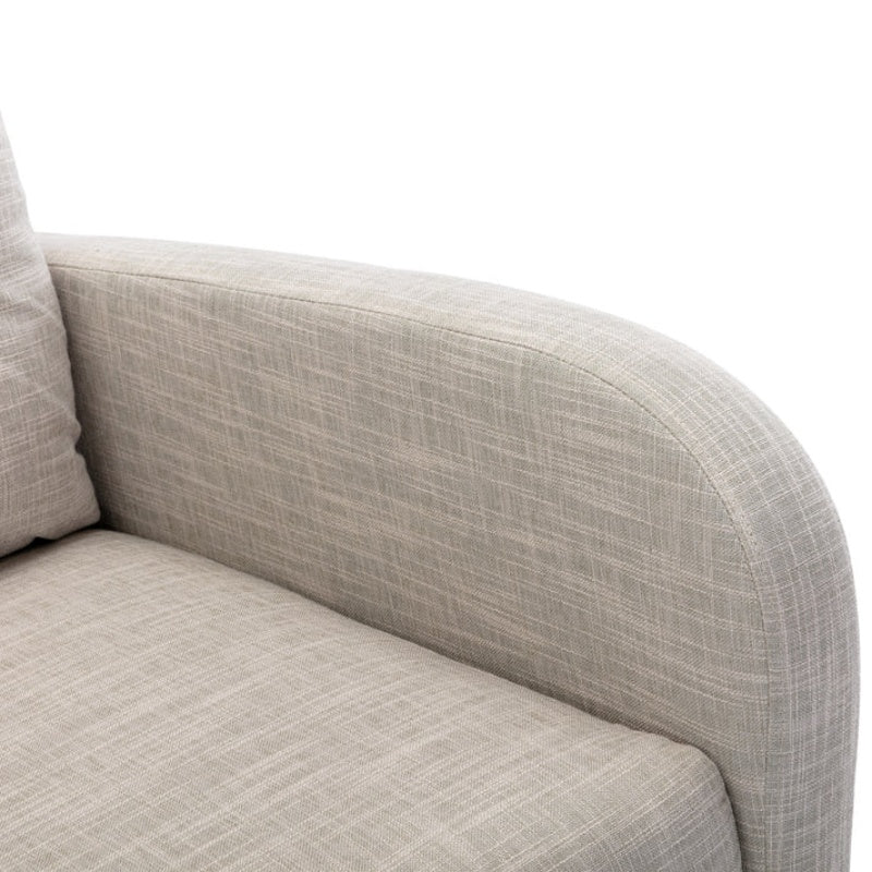 High Back Rocking Chair Nursery Chair .Comfortable Rocker Fabric Padded Seat .Modern High Back Armchair-海智集-Default-