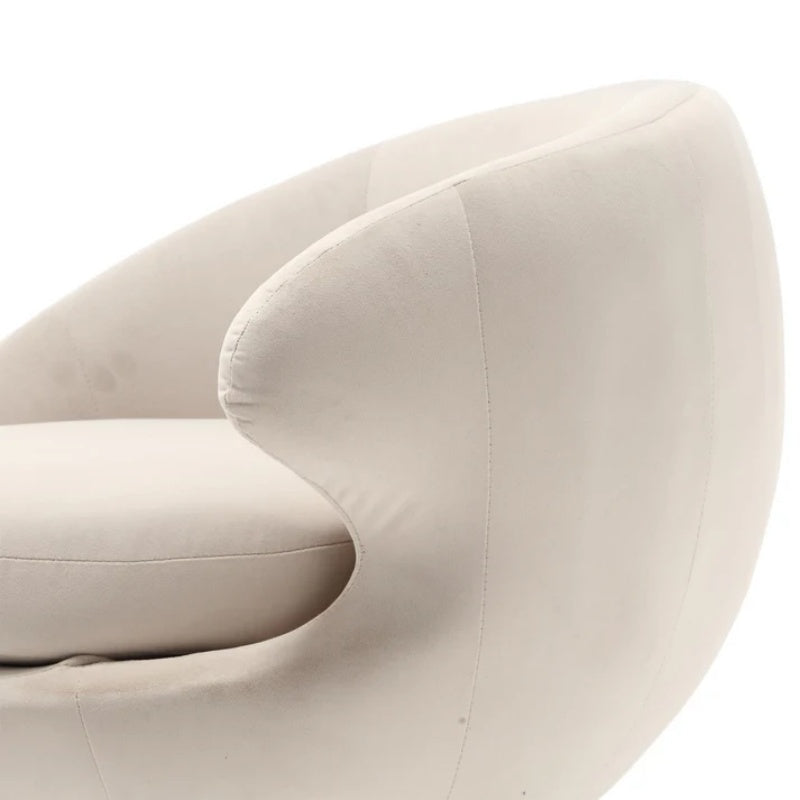 360 Degree Swivel Cuddle Barrel Accent Chairs, Round Armchairs with Wide Upholstered, Fluffy Fabric Chair for Living Room, Bedroom, Office, Waiting Rooms-海智集-Default-