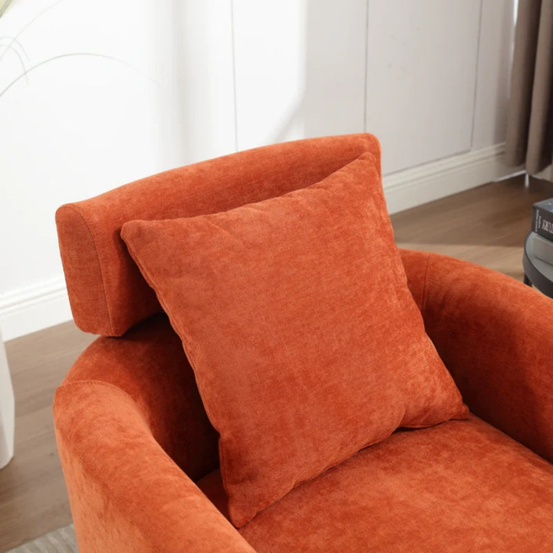 COOLMORE 360 degree rotation design, multi-gear adjustment backrest, soft and comfortable chenille fabric, ergonomic design of the living room chair-海智集-Default-