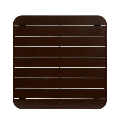 5-Piece Plastic chair and steel table Outdoor Dining Set, plastic Chairs and Table Set for Garden Patio, Brown-海智集-Default-