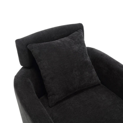 COOLMORE 360 degree rotation design, multi-gear adjustment backrest, soft and comfortable chenille fabric, ergonomic design of the living room chair-海智集-Default-