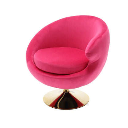 360 Degree Swivel Cuddle Barrel Accent Chairs, Round Armchairs with Wide Upholstered, Fluffy Fabric Chair for Living Room, Bedroom, Office, Waiting Rooms-海智集-Default-