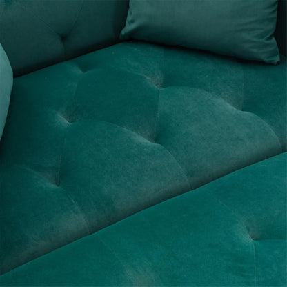 COOLMORE fashionable and classic style chaise lounge chair / accent chair for Living Room, bedroom (Green Velvet)-海智集-Default-