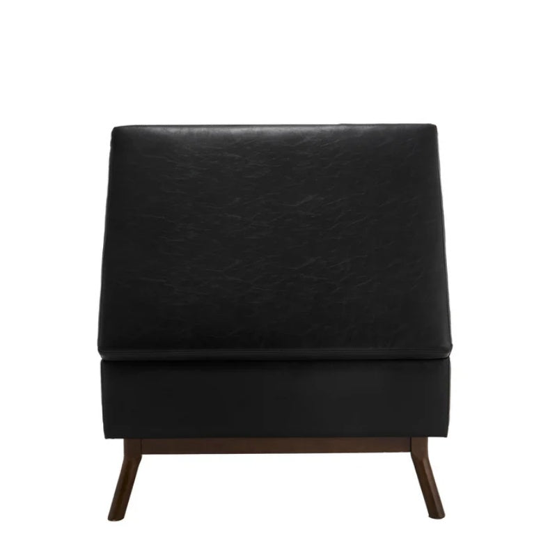Mid-century modern square coffee table storage bench, assembled, suitable for living room, entryway and family room, used as a coffee table, stirrups, shoe bench-海智集-Default-