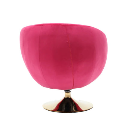 360 Degree Swivel Cuddle Barrel Accent Chairs, Round Armchairs with Wide Upholstered, Fluffy Fabric Chair for Living Room, Bedroom, Office, Waiting Rooms-海智集-Default-