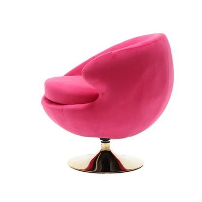 360 Degree Swivel Cuddle Barrel Accent Chairs, Round Armchairs with Wide Upholstered, Fluffy Fabric Chair for Living Room, Bedroom, Office, Waiting Rooms-海智集-Default-