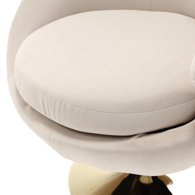 360 Degree Swivel Cuddle Barrel Accent Chairs, Round Armchairs with Wide Upholstered, Fluffy Fabric Chair for Living Room, Bedroom, Office, Waiting Rooms-海智集-Default-