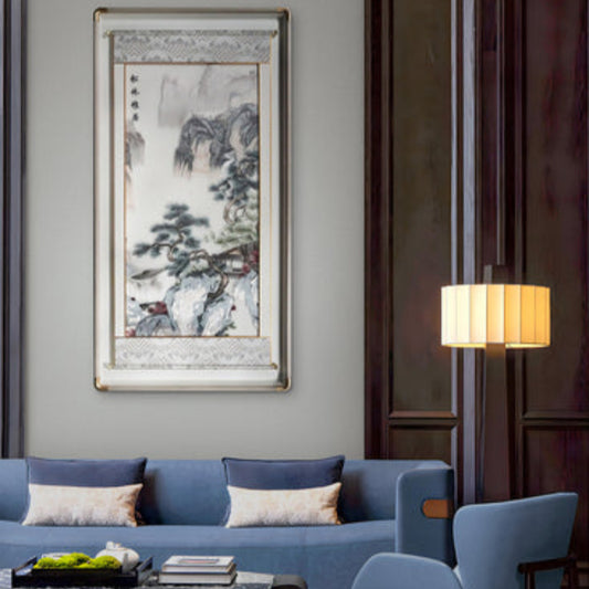 New Chinese Style Flower & Bird Painting - Silk Scroll Wall Art for Study Room/Teahouse-海智集-