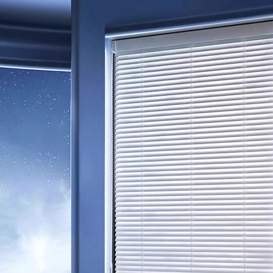 Non-perforated aluminum Venetian blinds, light-blocking electric 2025 new model, bathroom, kitchen, toilet roller blinds-海智集-